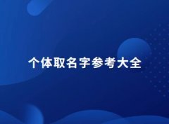 个体取名字参考大全